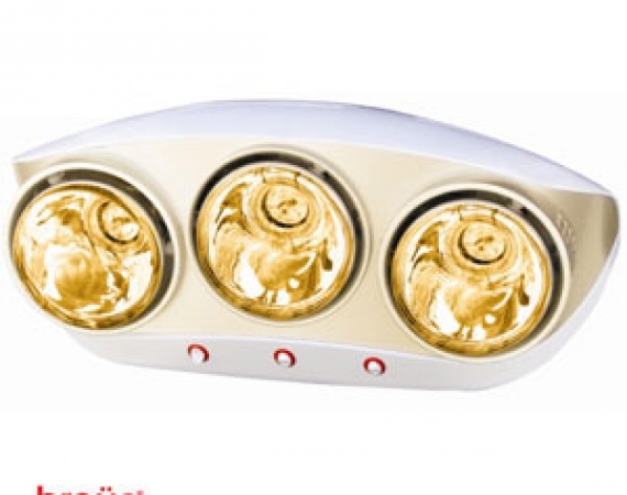 Đèn sưởi nhà tắm Braun BU03G (BU03-G) - 3 bóng vàng