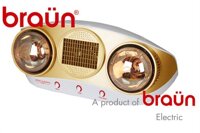 Đèn sưởi nhà tắm Braun BU16 2 bóng