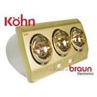 Đèn Sưởi Nhà Tắm Braun KN03G 3 Bóng Màu Vàng