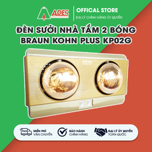 Đèn sưởi nhà tắm Braun Kohn KP02G Plus