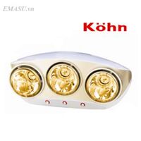Đèn sưởi nhà tắm Braun (Kohn) 3 bóng vàng KU03G (BU03G)
