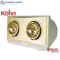 Đèn sưởi nhà tắm Braun Kohn KP02G 2 bóng
