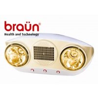 Đèn Sưởi Nhà Tắm Braun KU02PG 2 Bóng Thổi Gió Nóng