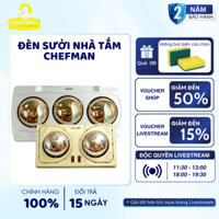 Đèn sưởi nhà tắm Chefman 2 bóng 3 bóng hồng ngoại chịu nhiệt tốt an toàn tiết kiệm điện năng