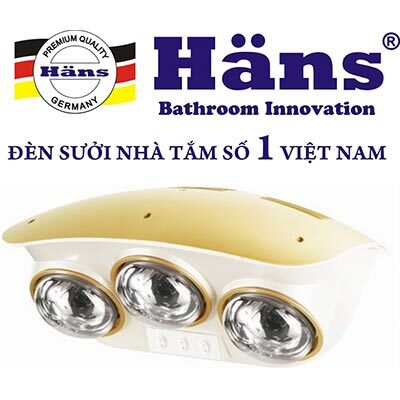 Đèn sưởi nhà tắm Hans H3B110 (H3B-110) - 3 bóng