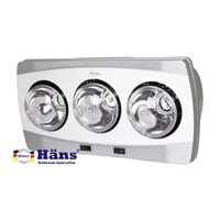 Đèn sưởi nhà tắm Hans 3 bóng H3B