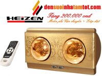 Đèn sưởi nhà tắm Heizen HE-2BR 2 bóng có điều khiển tặng đèn sưởi 2 bg