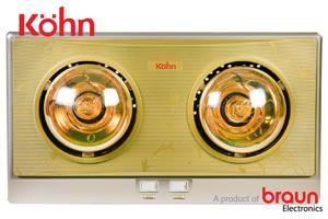 Đèn sưởi nhà tắm Braun KN02G -  2 bóng vàng