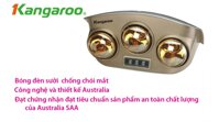 Đèn sưởi nhà tắm Kangaroo KG251 (3 BÓNG)