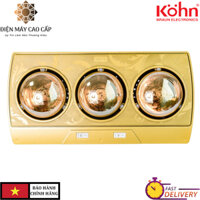 Đèn sưởi nhà tắm Kohn KN03G KP03G đèn sưởi 3 bóng vàng bảo hành 5 năm chính hãng