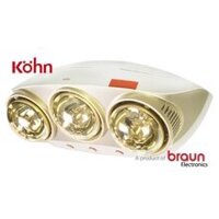 Đèn sưởi nhà tắm Kohn KU03G 3 bóng của Braun