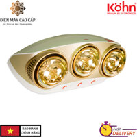 Đèn sưởi nhà tắm Kohn KU03G đèn sưởi 3 bóng vàng bảo hành 5 năm chính hãng