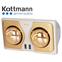 Đèn sưởi nhà tắm Kottmann 2 bóng vàng K2B-H