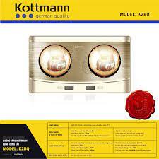 Đèn sưởi nhà tắm Kottmann K2B-Q - 2 bóng