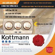 Đèn sưởi nhà tắm Kottmann K3BQ - 3 bóng