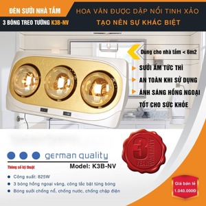 Đèn sưởi nhà tắm Kottmann K3NV - 3 bóng