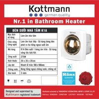 Đèn sưởi nhà tắm Kottmann mã K1A
