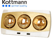 Đèn sưởi nhà tắm Kottmann K3B-H 3 bóng vàng giảm chói