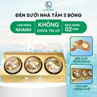 Đèn Sưởi Nhà Tắm LAKAWA Cao Cấp Đui Sứ 2-3 Bóng Tỏa Nhiệt Đều Sưới Ấm Nhanh Bảo Hành 2 Năm