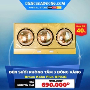 Đèn sưởi phòng tắm Braun Kohn KP03G-Plus - Điều khiển từ xa