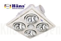 Đèn Sưởi Phòng Tắm Hans H4B 4 Bóng Âm Trần