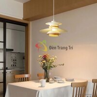 Đèn Thả Bàn Ăn Trắng Kem Kiểu PH Scandinavian Nhẹ Nhàng THD140B Ø300