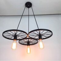 ĐÈN THẢ BÁNH XE CỔ ĐIỂN 3 bánh xe ghép