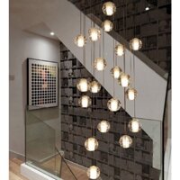 Đèn thả bocci pha lê cao cấp hiện đại hàng chuẩn kèm bóng led chuyên dụng và dây cáp 2m chắc chắn