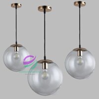 Đèn thả cầu thủy tinh trang trí quán bar, thả bàn ăn sang trọng - kèm bóng led