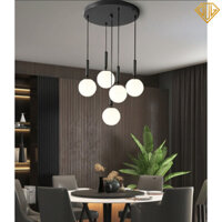 Đèn thả chao thủy tinh, Đèn thả bàn ăn, Đèn thả đầu giường, Đèn thả thông tầng phong cách Bắc Âu - Thiết kế theo yêu cầu