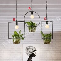 Đèn thả có chậu cây trồng hoa TB10-TH9439 (A, B, C)