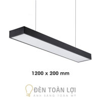 Đèn Thả: Đèn led hộp thả trần 1200 x 200 mm góc vuông Công Suất 60W