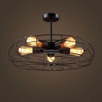 Đèn thả độc đáo lưới sắt kiểu công nghiệp quạt trần THCN 132