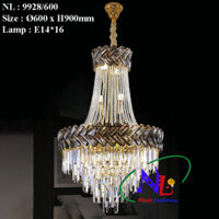 Đèn thả hiện đại cao cấp - Đèn chùm pha lê tân cổ điển 9928/600 trang trí phòng ăn, Gara Ô tô