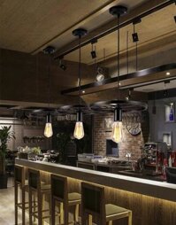 ĐÈN THẢ HÌNH BÁNH XE ĐẠP ĐƠN - PHÙ HỢP LẮP ĐẶT NHÀ HÀNG - QUÁN BAR - QUÁN CAFE - ĐUI ĐÈN E27 * 1 - BÓNG EDISON ST64 - MODEL : BX 1032 / 1