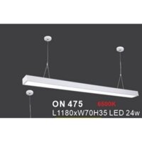 Đèn thả hộp, máng LED chữ nhật màu trắng công suất 24W