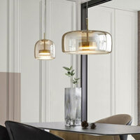 ĐÈN THẢ KÍNH VÀNG HIỆN ĐẠI LED THẢ ĐÈN TREO TRẦN CÓ BÓNG QUẢ CẦU HỔ PHÁCH KÍNH TREO ĐÈN CHO NHÀ BẾP PHÒNG ĂN THANH BÀN