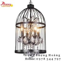 Đèn Thả Lồng Chim Gắn Pha Lê Quý Tộc PHT160