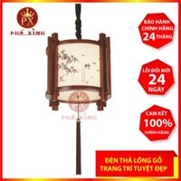 Đèn thả Lồng đèn, Lồng đèn kéo quân gỗ, Đèn Kéo quân 450mm, đèn lồng gỗ, đèn thả gỗ