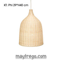 Đèn thả mây tre hình chuông trang trí (cỡ nhỏ) – Fi29cm – H40cm