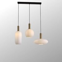 Đèn thả nhà bếp-bàn ăn giá rẻ, thả chụp lồng đèn thủy tinh Đục SBA-60