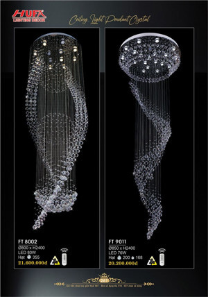 Đèn thả pha lê FT 9011