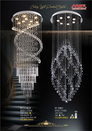 Đèn thả pha lê FT7007