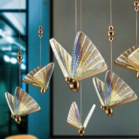 Đèn thả tap đầu giường,Đèn thả hình cánh bướm decor quầy bar phòng ăn bàn bếp đảo ánh sáng thay đổi 3 chế độ sáng