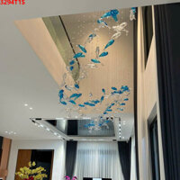 Đèn thả thông tầng cao cấp cá heo 3294T1S(Đường kính 20CM-Dây dài 300CM)*Lưu ý giá trên chỉ bao gồm 1 cái