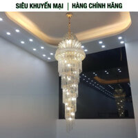 Đèn thả thông tầng,Đèn chùm pha le cao cấp rộng 800mm dài 3000mm * VIP