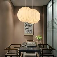 Đèn thả trần bằng vải hình tròn phong cách Zen ZL7775