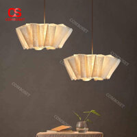 Đèn Thả Trần Chiếc Ô Ngược Phong Cách Wabi-Sabi, Đèn Chao Vải Dùng Trang Trí