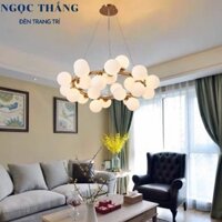 Đèn thả trần chùm 25 bóng trang trí phòng khách bàn ăn Led T2700-25 Ngọc Thắng