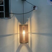 Đèn thả trần , Đèn Trang Trí - Đèn lồng bằng tre KT 15x40cm_Giá tận xưởng